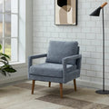 Polsterstuhl im Mid-Century-Stil mit Chenillebezug und weichem Kissen