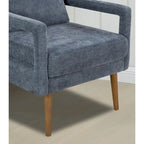 Polsterstuhl im Mid-Century-Stil mit Chenillebezug und weichem Kissen