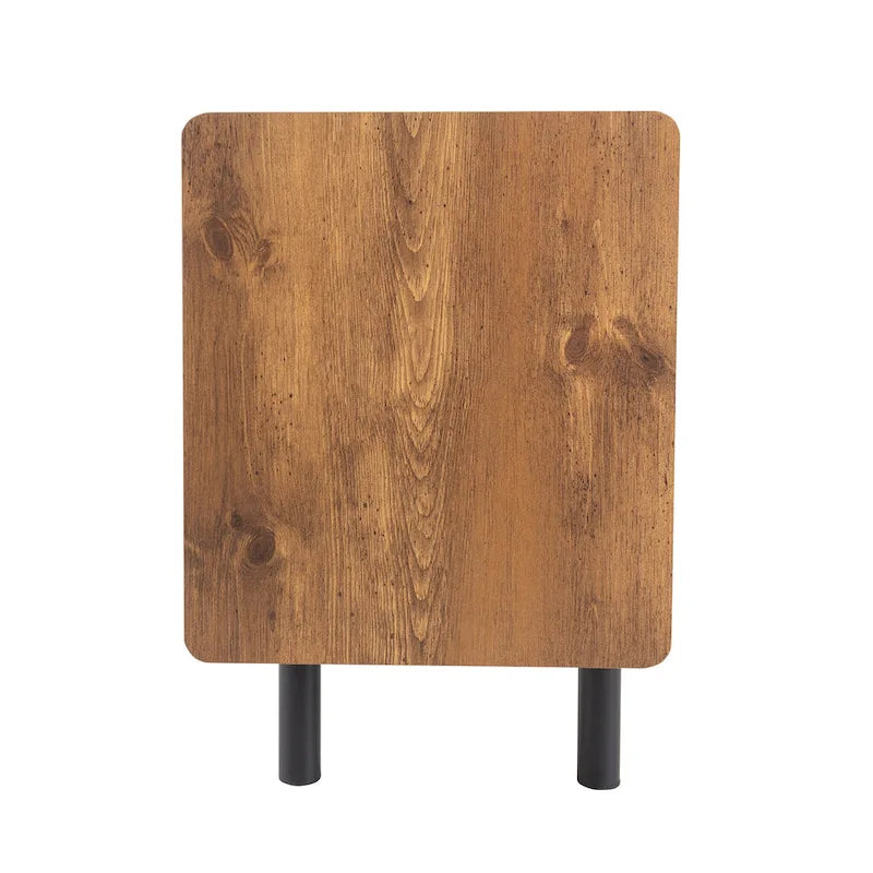 61" Mid-Century-TV-Schrank mit 3 Türen und offenen Fächern, Medienkonsole für Fernseher bis 70", Entertainment-Center im Mid-Century-Stil