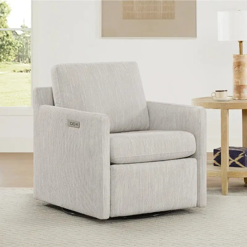Electric Power Swivel Chair with Footrest Recline