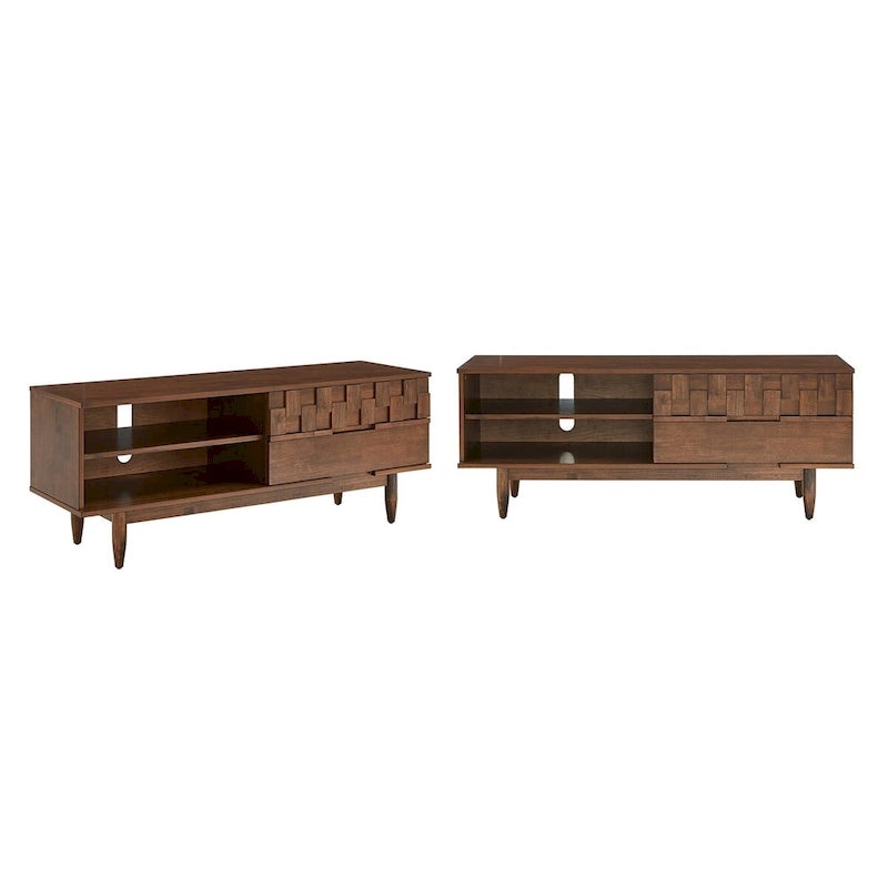 Mid-Century Wood 2-Drawer TV Stand - 59-Inch