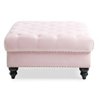 Pouf oversize in velluto trapuntato