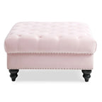 Pouf oversize in velluto trapuntato