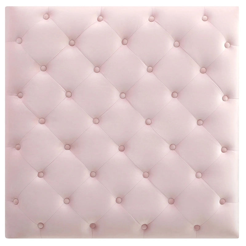 Pouf oversize in velluto trapuntato