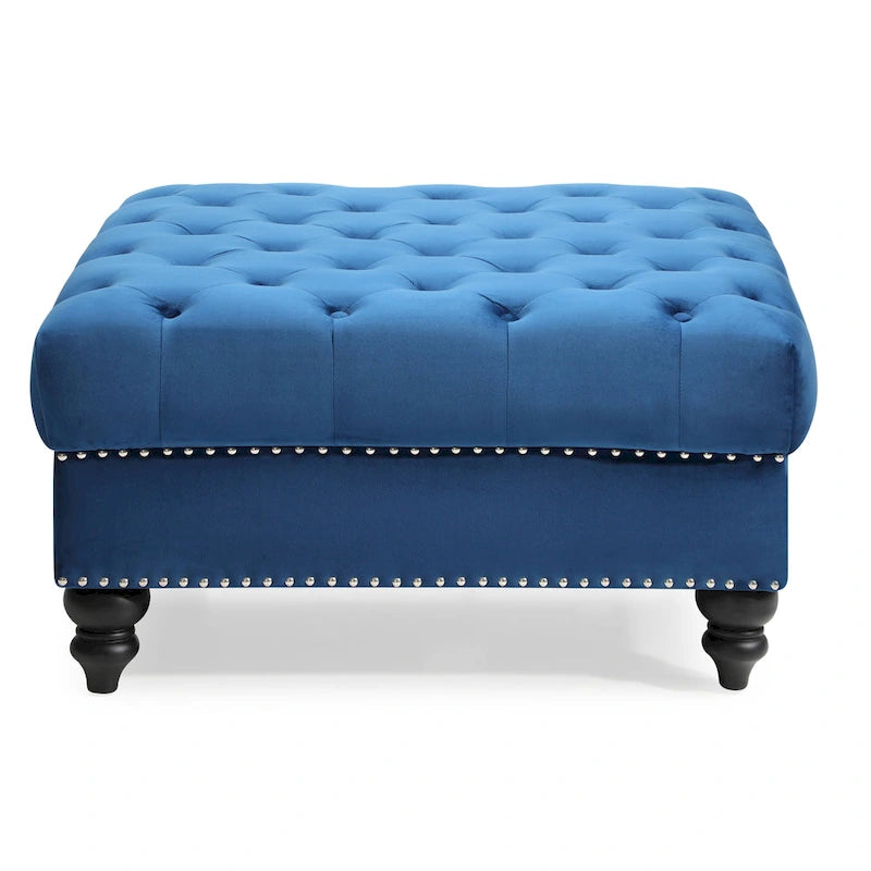 Pouf oversize in velluto trapuntato