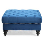 Pouf oversize in velluto trapuntato