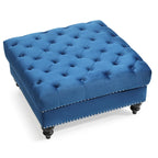 Pouf oversize in velluto trapuntato