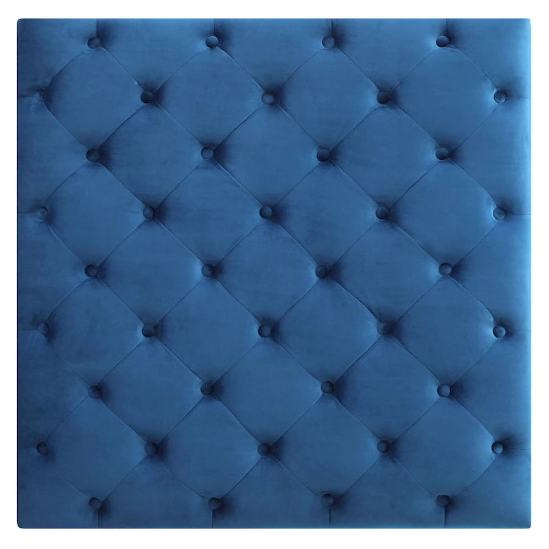 Pouf oversize in velluto trapuntato