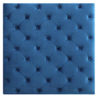 Pouf oversize in velluto trapuntato