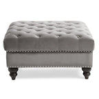 Pouf oversize in velluto trapuntato