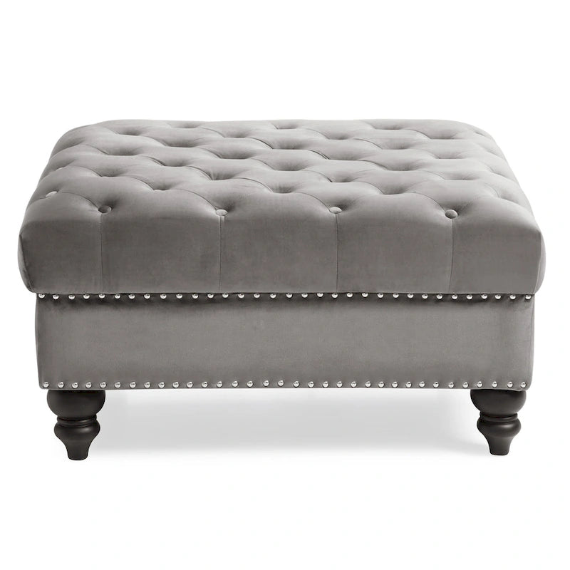 Pouf oversize in velluto trapuntato