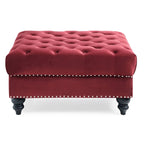 Pouf oversize in velluto trapuntato