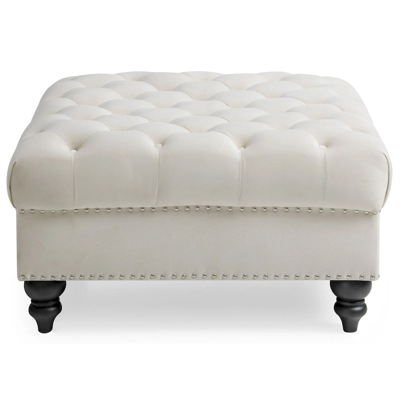 Pouf oversize in velluto trapuntato