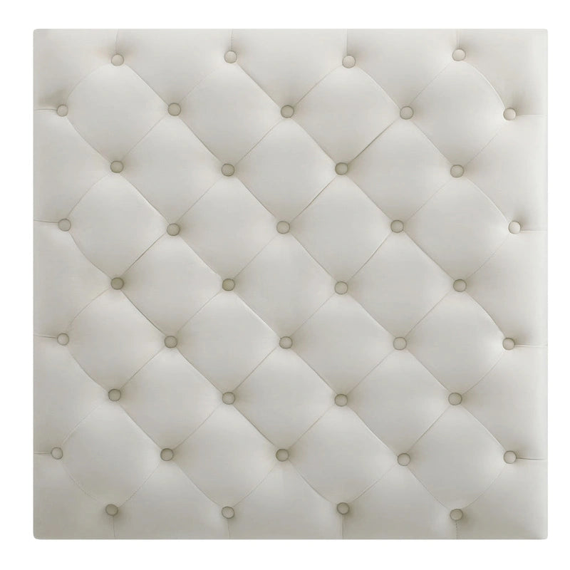 Pouf oversize in velluto trapuntato