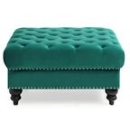 Pouf oversize in velluto trapuntato
