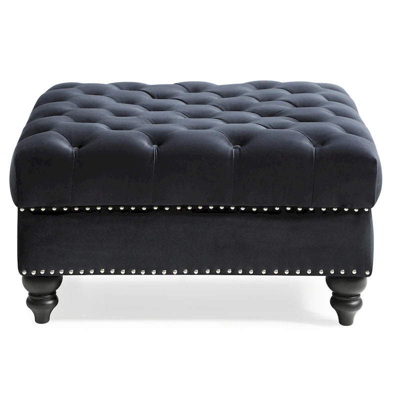 Pouf oversize in velluto trapuntato