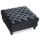 Pouf oversize in velluto trapuntato