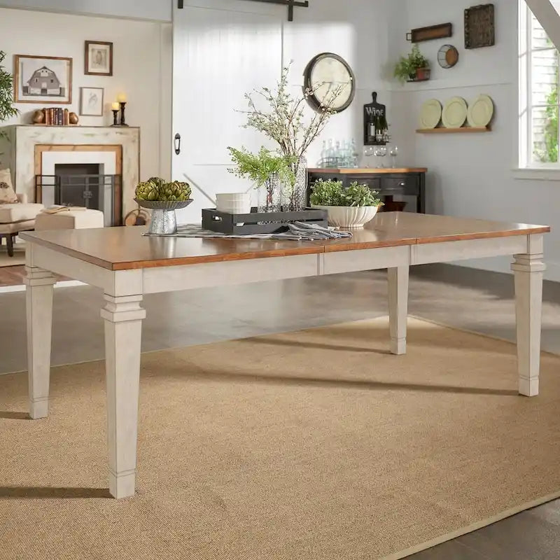 Solid Wood Extendable Rectangular Dining Table