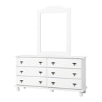 100% Solid Wood 6-Drawer Double Dresser with Optional Mirror