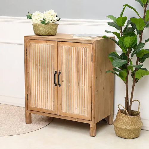 2-Door Accent Cabinet with Shelves for Living Room, Kitchen & Entryway