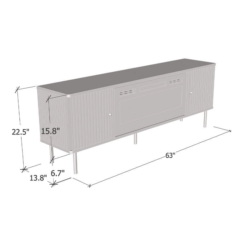 63" Electric Fireplace TV Stand