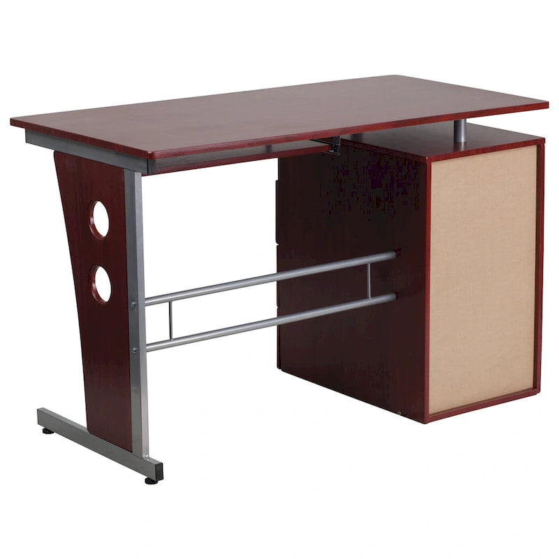 Computertisch mit 3 Schubladen und Tastaturablage