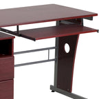 Computertisch mit 3 Schubladen und Tastaturablage