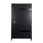 Large Kitchen Pantry Storage Cabinet with Glass Doors