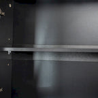 Large Kitchen Pantry Storage Cabinet with Glass Doors