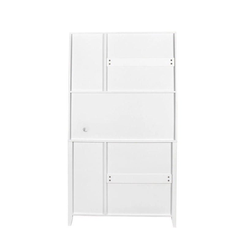 Large Kitchen Pantry Storage Cabinet with Glass Doors