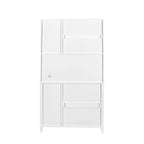 Large Kitchen Pantry Storage Cabinet with Glass Doors