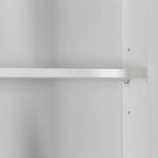 Large Kitchen Pantry Storage Cabinet with Glass Doors