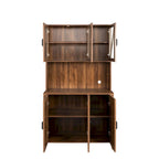 Large Kitchen Pantry Storage Cabinet with Glass Doors