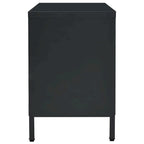 TV Cabinet Black 41.3x13.7x20.4 Steel and Glass
