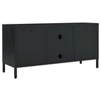TV Cabinet Black 41.3x13.7x20.4 Steel and Glass