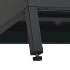 TV Cabinet Black 41.3x13.7x20.4 Steel and Glass