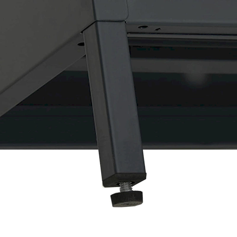 TV Cabinet Black 41.3x13.7x20.4 Steel and Glass