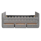 Upholstered Daybed with Twin Size Trundle and Drawers