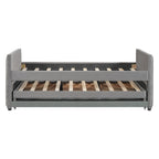 Upholstered Daybed with Twin Size Trundle and Drawers