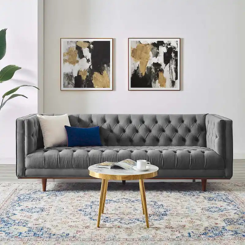 Sofa aus getuftetem Performance-Samt