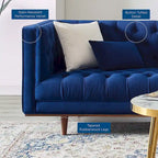 Sofa aus getuftetem Performance-Samt