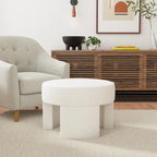 Modern Boucle Ottoman