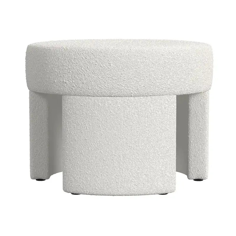 Modern Boucle Ottoman