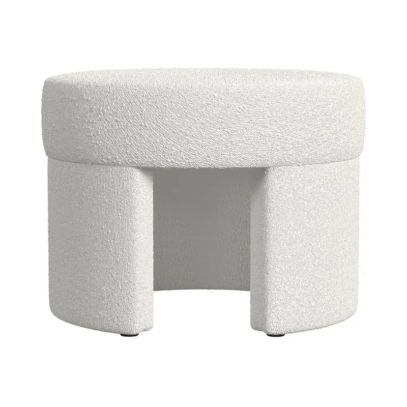 Modern Boucle Ottoman