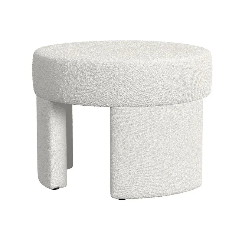 Modern Boucle Ottoman