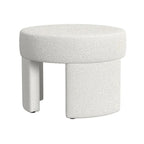 Modern Boucle Ottoman