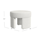 Modern Boucle Ottoman