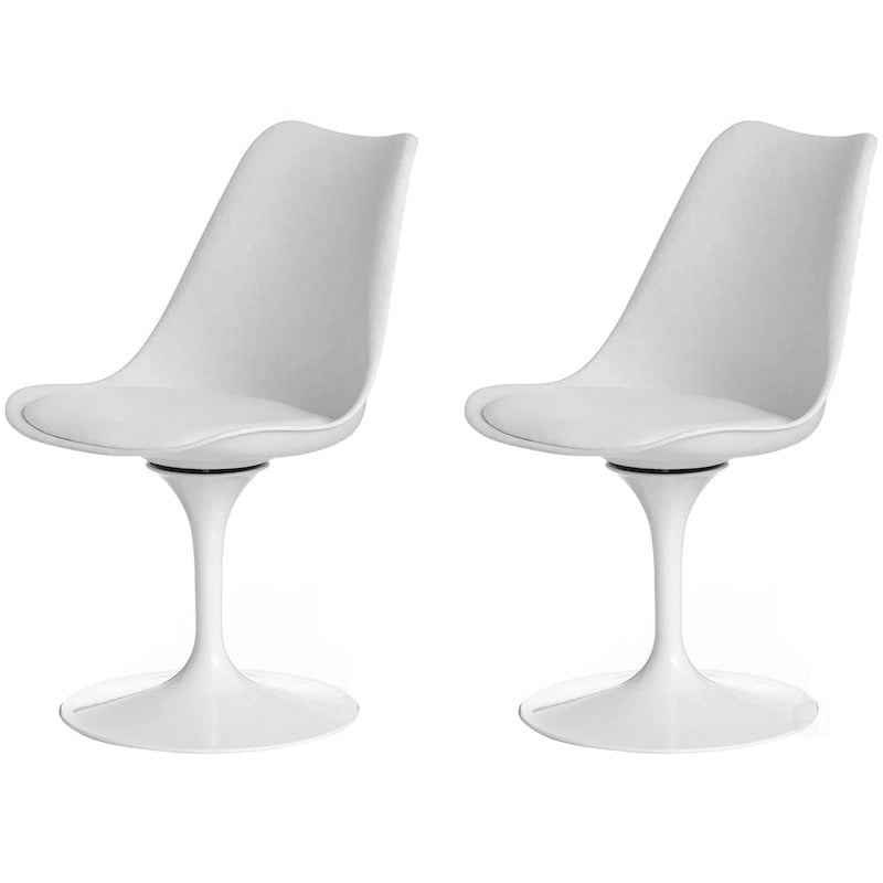 Moderner Mid-Century-Drehsessel mit gepolsterter Sitzfläche