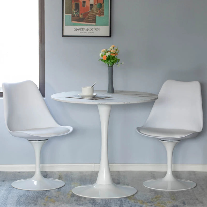 Moderner Mid-Century-Drehsessel mit gepolsterter Sitzfläche