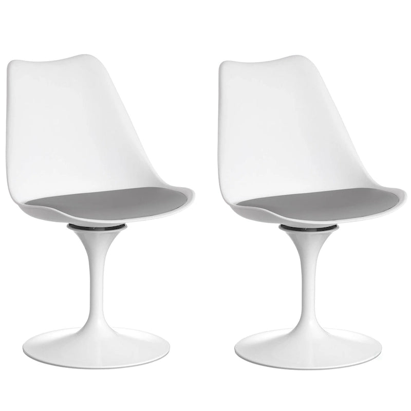 Moderner Mid-Century-Drehsessel mit gepolsterter Sitzfläche